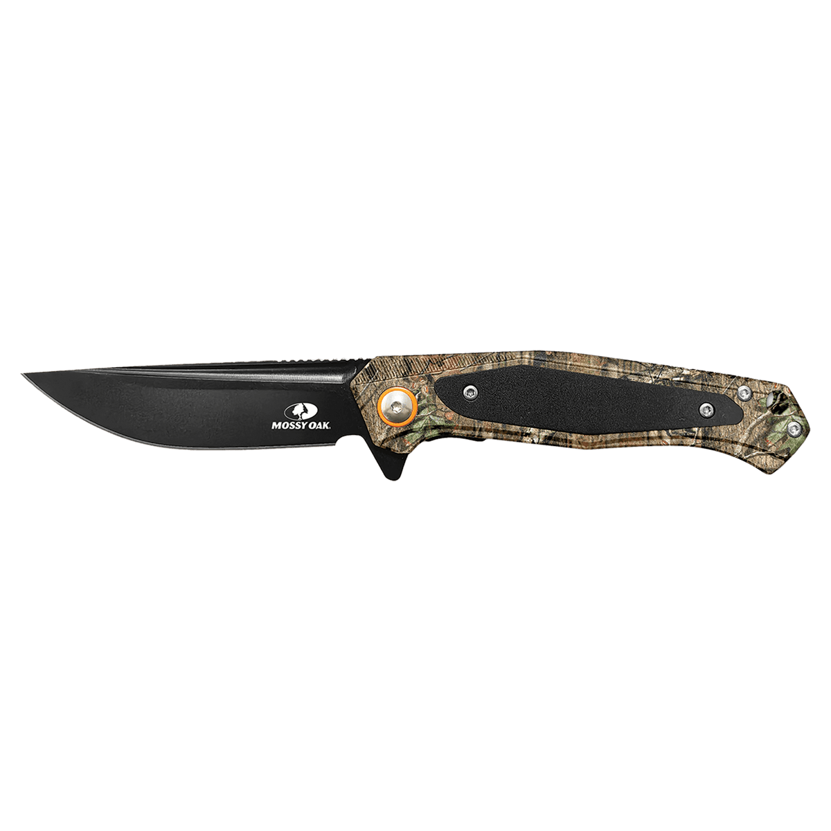 4 1/2" Green Camo with Black Aluminum Everyday Carry Knife-Mossy Oak