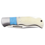 Blue/Bone Folding Knife - Laser Engraved Gift