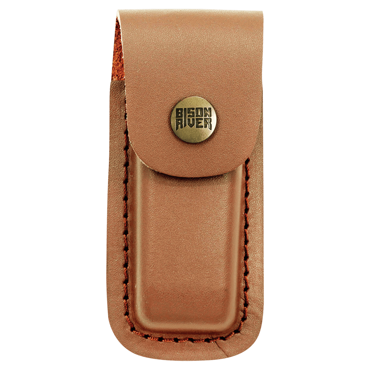 Wood Folding Knife with Leather Sheath - Laser Engraved Gift