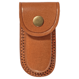 Bone Folding Knife with Damascus Blade and Leather Sheath - Laser Engraved Gift