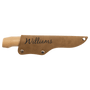 4" Fillet Knife with Wood Handle and Leather Sheath