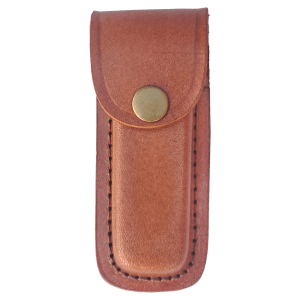 Leather Sheath with Snap Closure for Foldinig Knife - Laser Engraved Gift