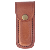 Leather Sheath with Snap Closure for Foldinig Knife - Laser Engraved Gift