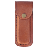 Leather Sheath with Snap Closure for Folding Knife up to 5
