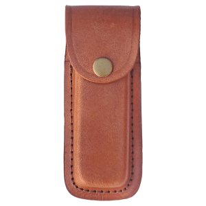 Leather Sheath with Snap Closure for Folding Knife up to 5" - Laser Engraved Gift