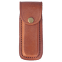 Leather Sheath with Snap Closure for Folding Knife up to 5" - Laser Engraved Gift