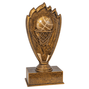 Basketball Blaze Resin Trophy - Custom Engraved Award