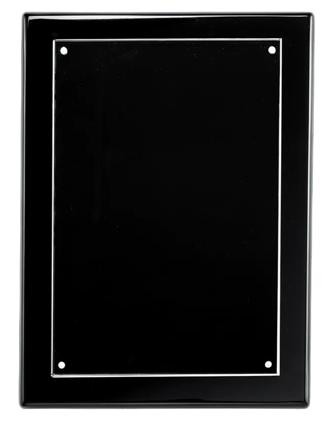 High-Lustr Plaque with Acrylic Engraving Plate - Custom Engraved Plaque