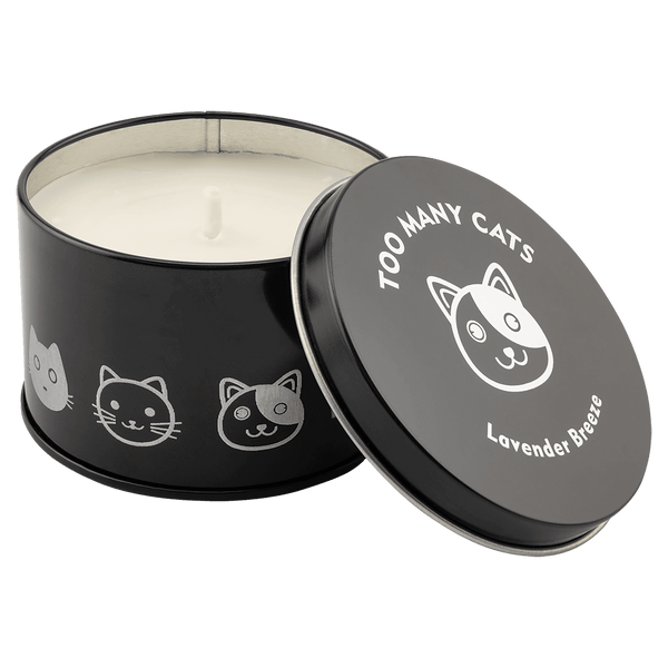 A Wild Lavender 5.3 oz. Candle in a Black Metal Tin
