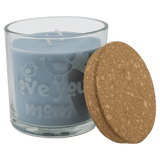 A Crisp Linen 14 oz. Candle in a Glass Holder with Cork Lid