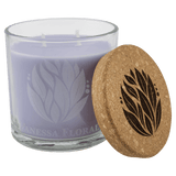 A Wild Lavender 14 oz. Candle in a Glass Holder with Cork Lid