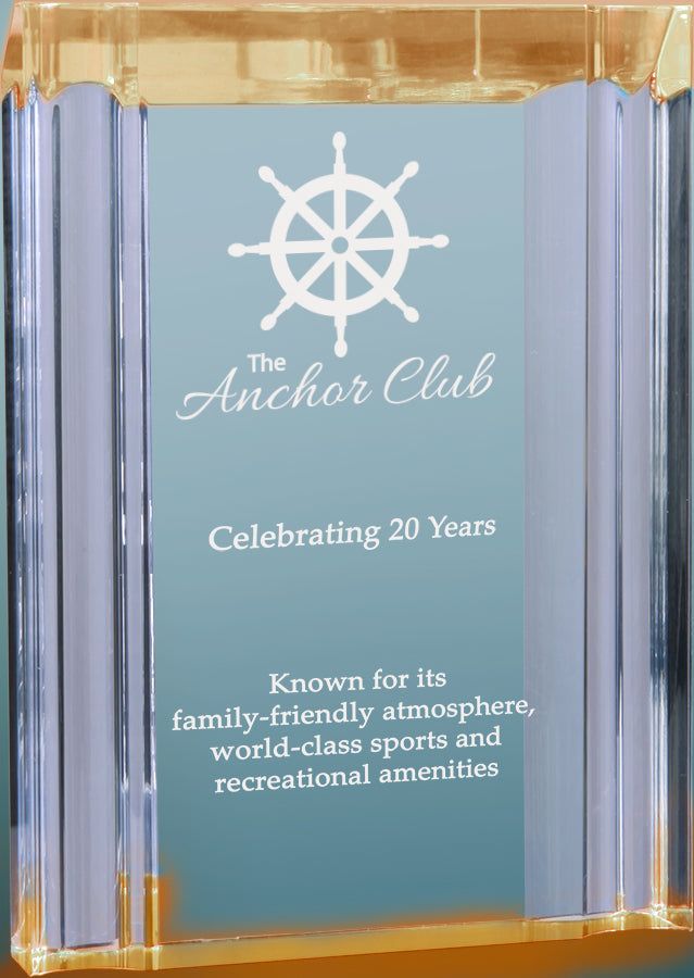 Clear Channel Acrylic - Custom Engraved Award