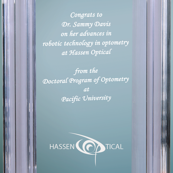 Clear Channel Acrylic - Custom Engraved Award