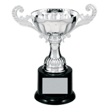 Silver Metal Chalice Cup Trophy - Premium Fully Assembled - Custom Engraved Trophy