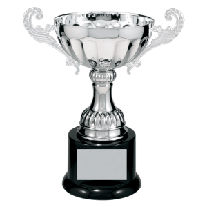 Silver Metal Chalice Cup Trophy - Premium Fully Assembled - Custom Engraved Trophy