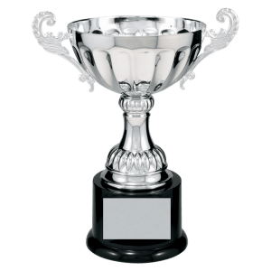 Silver Metal Chalice Cup Trophy - Premium Fully Assembled - Custom Engraved Trophy