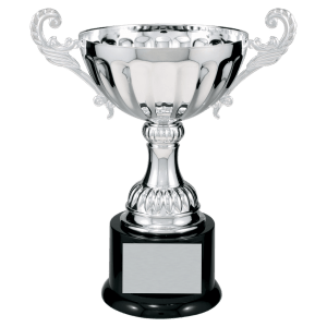 Silver Metal Chalice Cup Trophy - Premium Fully Assembled - Custom Engraved Trophy