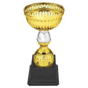 Gold/Silver Metal Cup with Plastic Stem and Base - Custom Laser Engraved