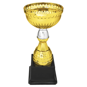 Gold/Silver Metal Cup with Plastic Stem and Base - Custom Laser Engraved