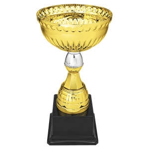 Gold/Silver Metal Cup with Plastic Stem and Base - Custom Laser Engraved