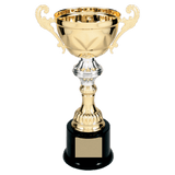 Gold Metal Chalice Cup Trophy on Plastic Base - Custom Engraved Trophy