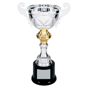 Silver Metal Chalice Cup Trophy - Premium Fully Assembled - Custom Engraved Trophy