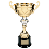 Gold Metal Chalice Cup Trophy on Plastic Base - Custom Engraved Trophy