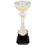Metal Ring Cup Trophy - Silver/Gold Fully Assembled - Custom Engraved Trophy