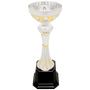 Metal Ring Cup Trophy - Silver/Gold Fully Assembled - Custom Engraved Trophy