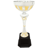 Metal Ring Cup Trophy - Silver/Gold Fully Assembled - Custom Engraved Trophy