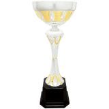 Metal Ring Cup Trophy - Silver/Gold Fully Assembled - Custom Engraved Trophy