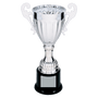 Silver Metal Winged Cup Trophy - Fully Assembled - Custom Engraved Trophy