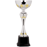 Metal Hex Cup Trophy - Silver/Gold Fully Assembled - Custom Engraved Trophy