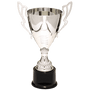 Silver Metal Flare Cup Trophy - Premium Fully Assembled - Custom Engraved Trophy