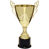 Gold Metal Flare Cup Trophy - Premium Fully Assembled - Custom Engraved Trophy