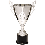 Silver Metal Flare Cup Trophy - Premium Fully Assembled - Custom Engraved Trophy
