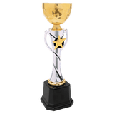 Silver-Gold Star Metal Cup Trophy - Custom Engraved Trophy