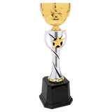 Silver-Gold Star Metal Cup Trophy - Custom Engraved Trophy