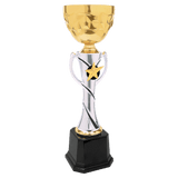 Silver-Gold Star Metal Cup Trophy - Custom Engraved Trophy