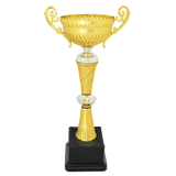 Gold-Silver Metal Banded Chalice Cup Trophy - Custom Engraved Trophy