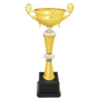 Gold-Silver Metal Banded Chalice Cup Trophy - Custom Engraved Trophy