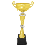 Gold-Silver Metal Banded Chalice Cup Trophy - Custom Engraved Trophy