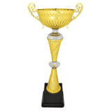Gold-Silver Metal Banded Chalice Cup Trophy - Custom Engraved Trophy