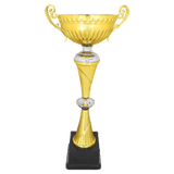 Gold-Silver Metal Banded Chalice Cup Trophy - Custom Engraved Trophy