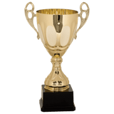 Gold Metal Ornate Cup Trophy on Plastic Base - Custom Engraved Trophy
