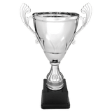 Silver Metal Scroll Cup on Plastic Base - Custom Laser Engraved
