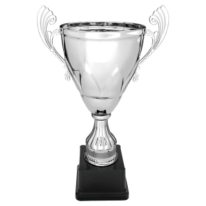 Silver Metal Scroll Cup on Plastic Base - Custom Laser Engraved