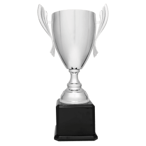 Metal Cup Trophy on Piano Finish Base - Custom Engraved Trophy