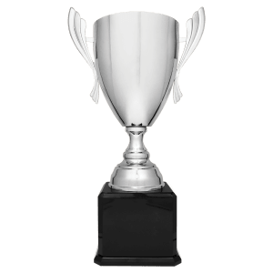 Metal Cup Trophy on Piano Finish Base - Custom Engraved Trophy