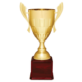 Metal Cup Trophy on Rosewood Piano Finish Base - Custom Engraved Trophy